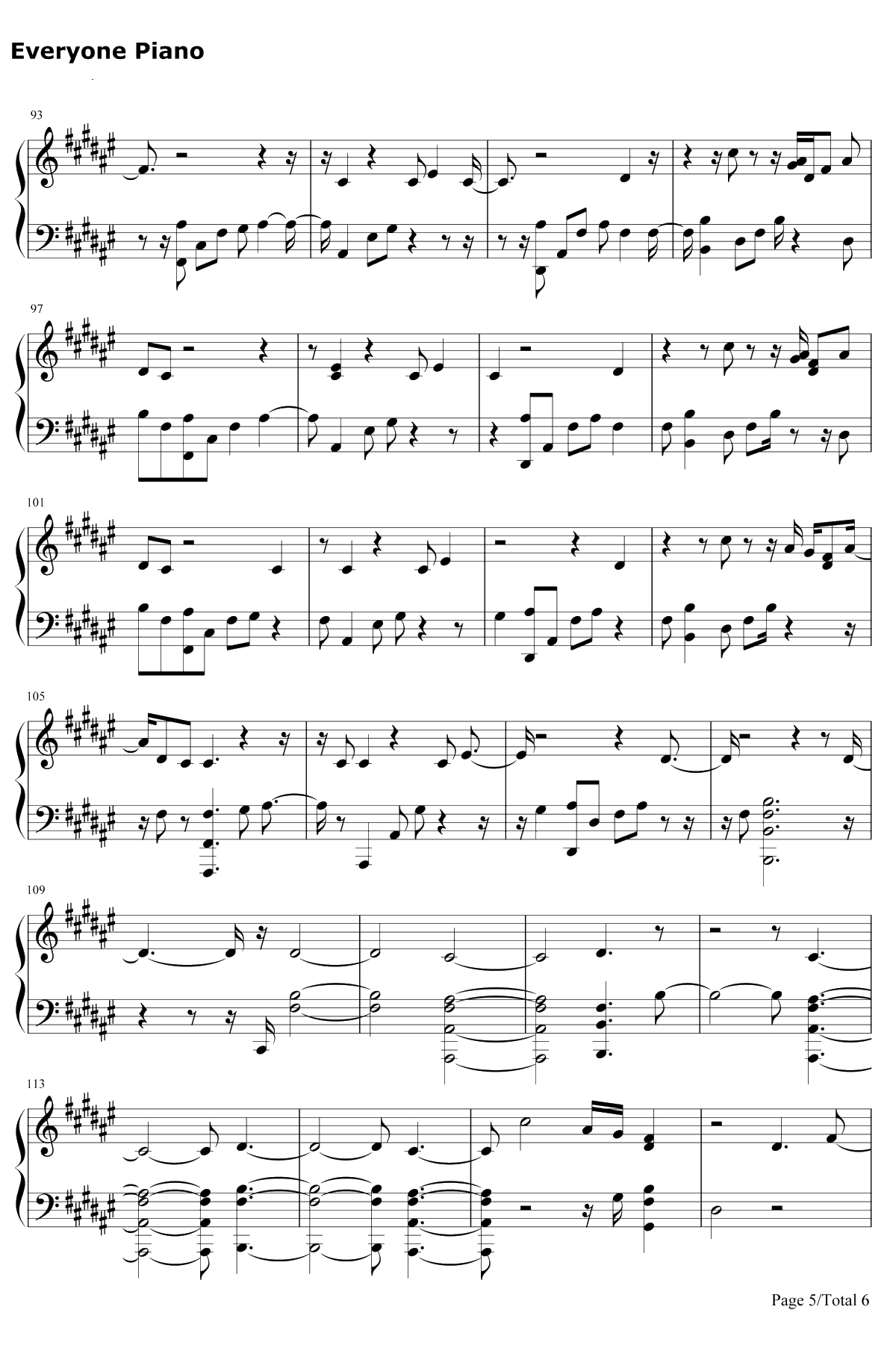 Homesick钢琴谱-Dua Lipa5