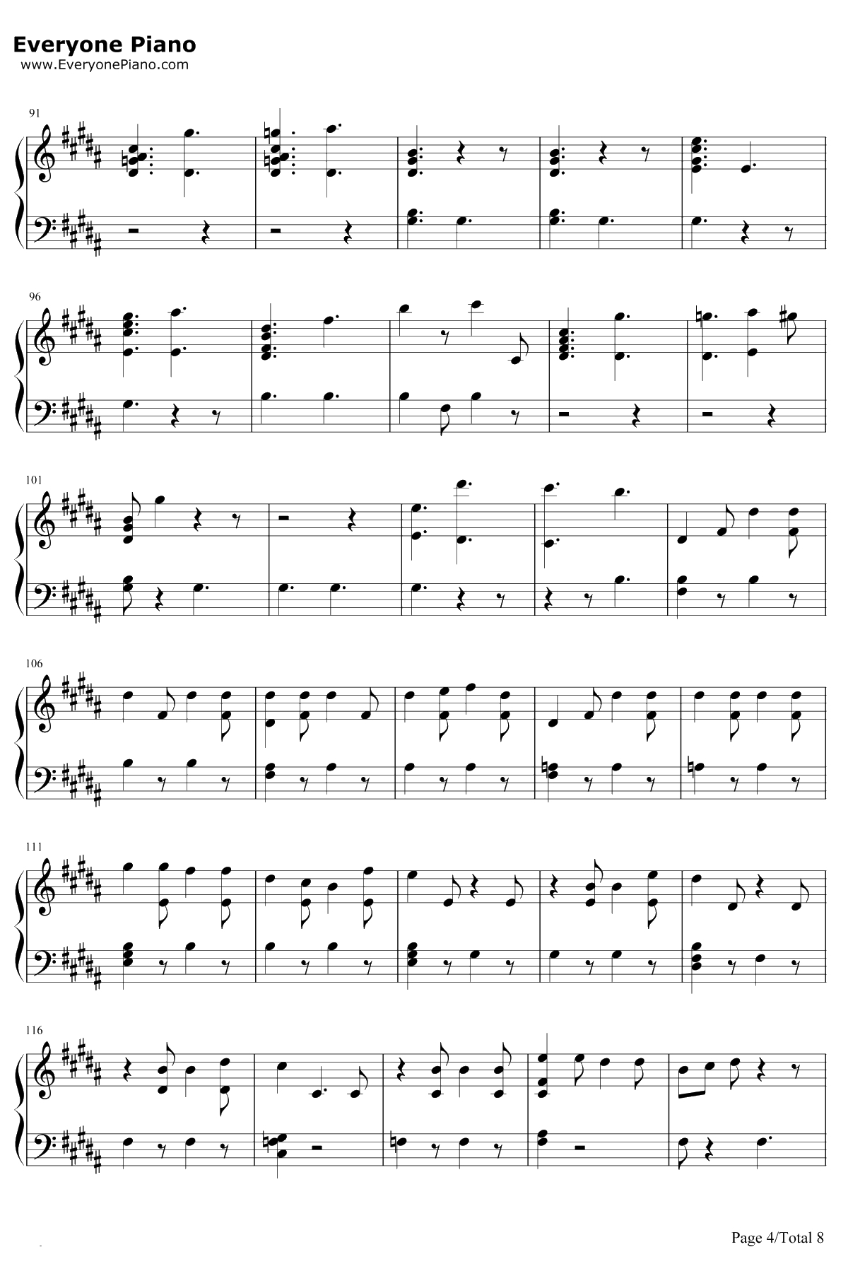 Candy Cane Lane钢琴谱-Sia4