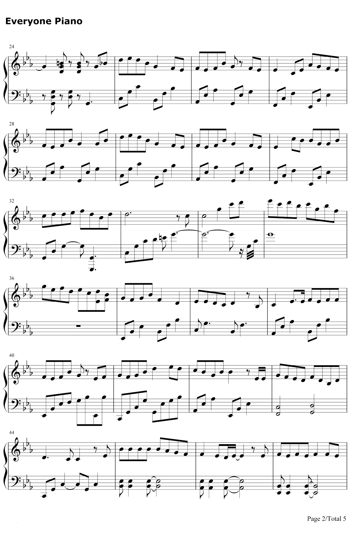 深海少女钢琴谱-东京塔子/RandF2