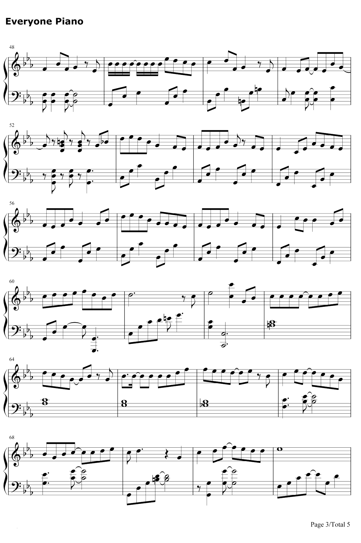 深海少女钢琴谱-东京塔子/RandF3