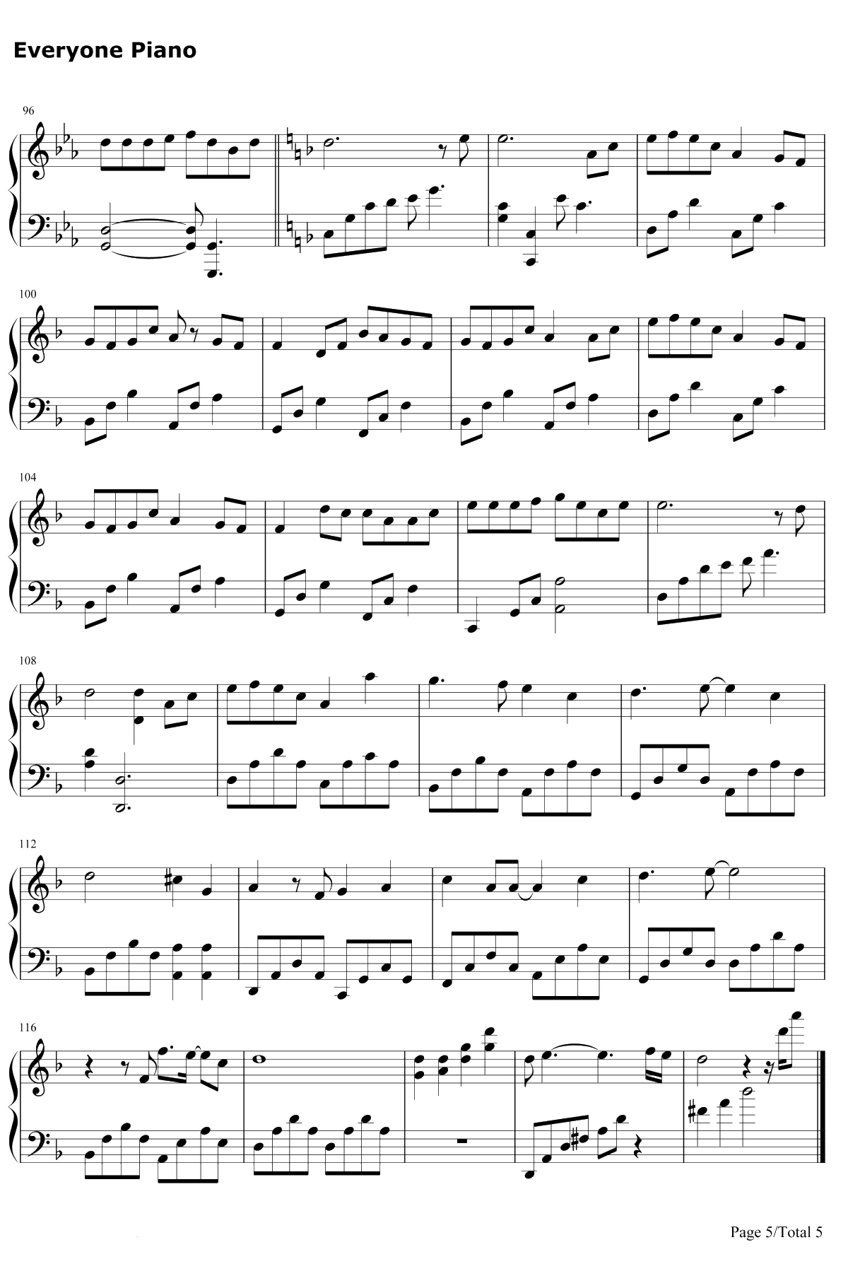 深海少女钢琴谱-东京塔子/RandF5