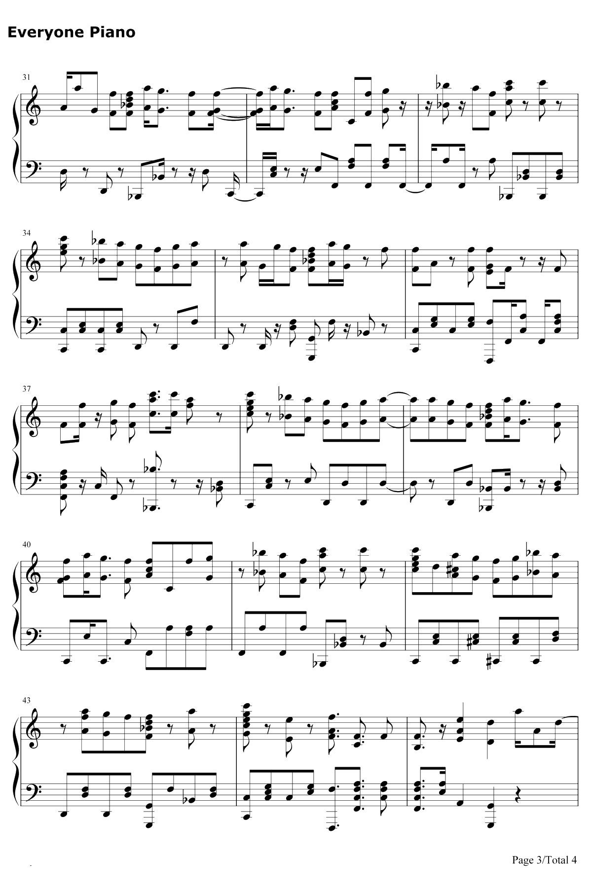 動く動く钢琴谱-水瀬いのり久保ユリカ3