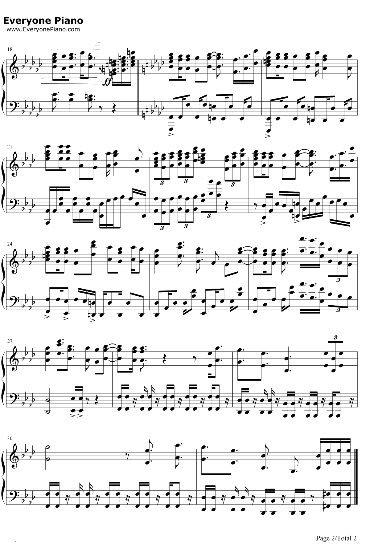 PLEDGE钢琴谱-ASCA2