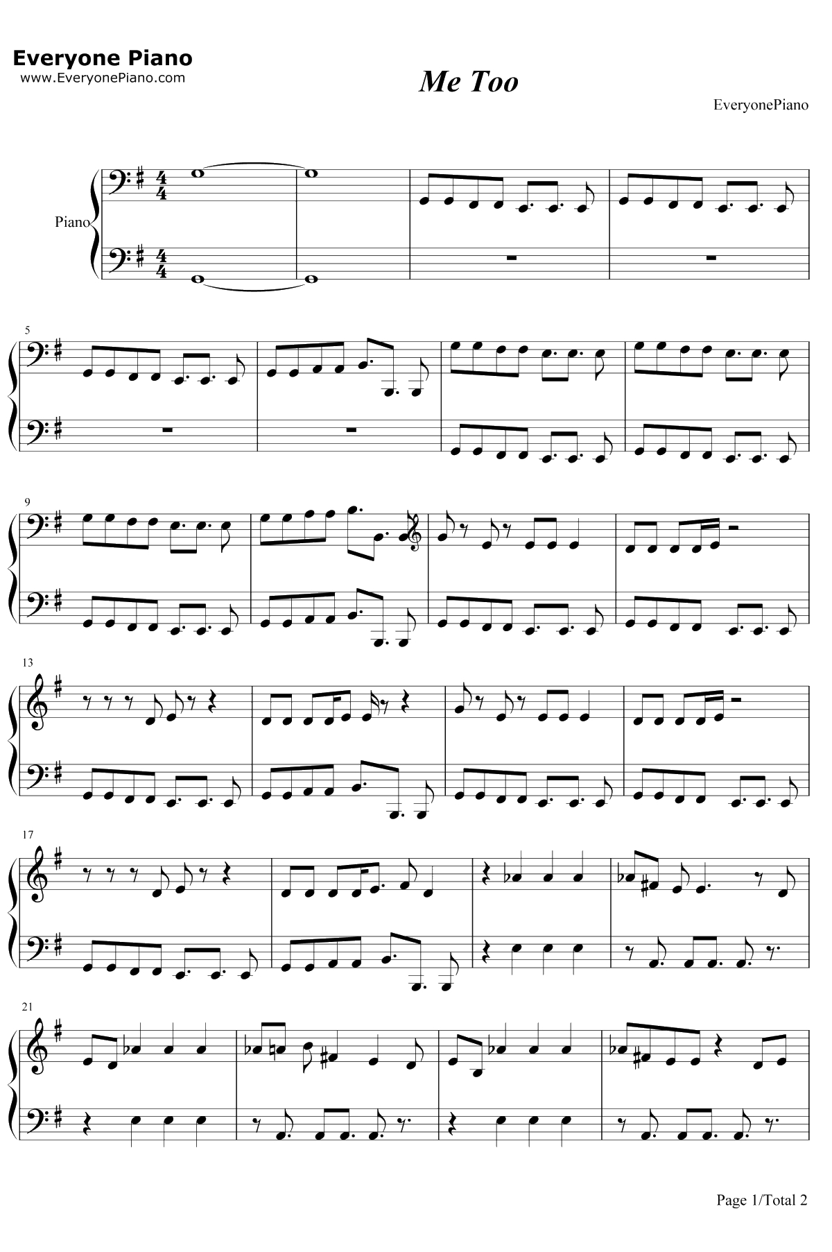 Me Too钢琴谱-Meghan Trainor1