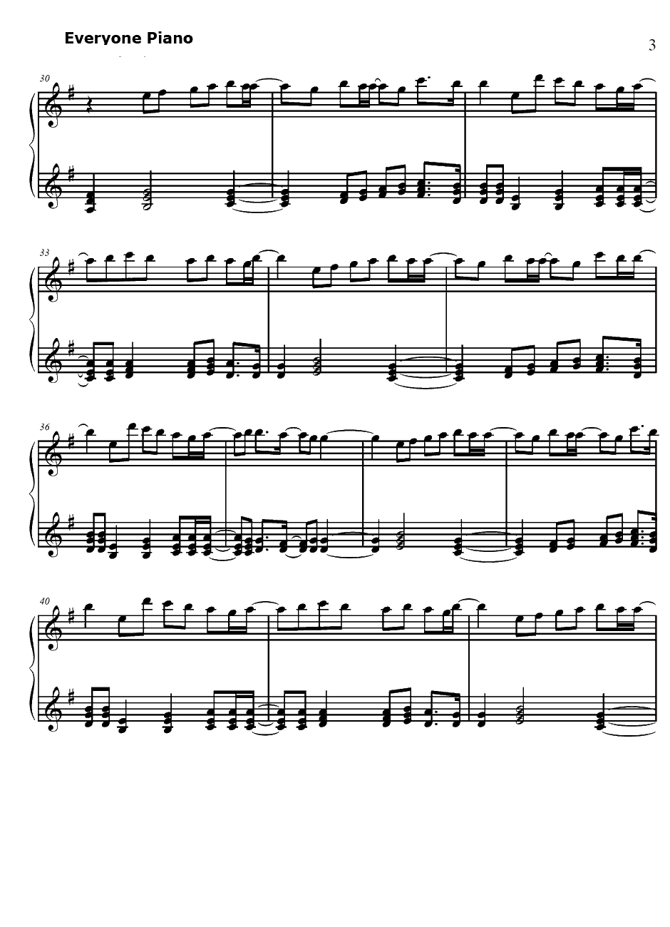 Starry Heavens钢琴谱-dayaftertomorrow-仙乐传说主题曲3