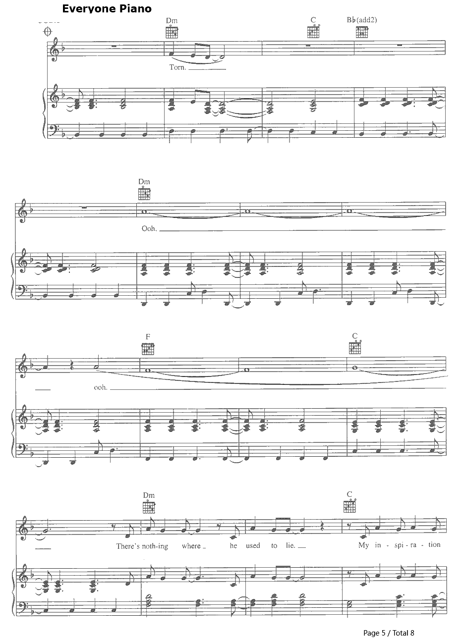 Torn钢琴谱-NatalieImbruglia5