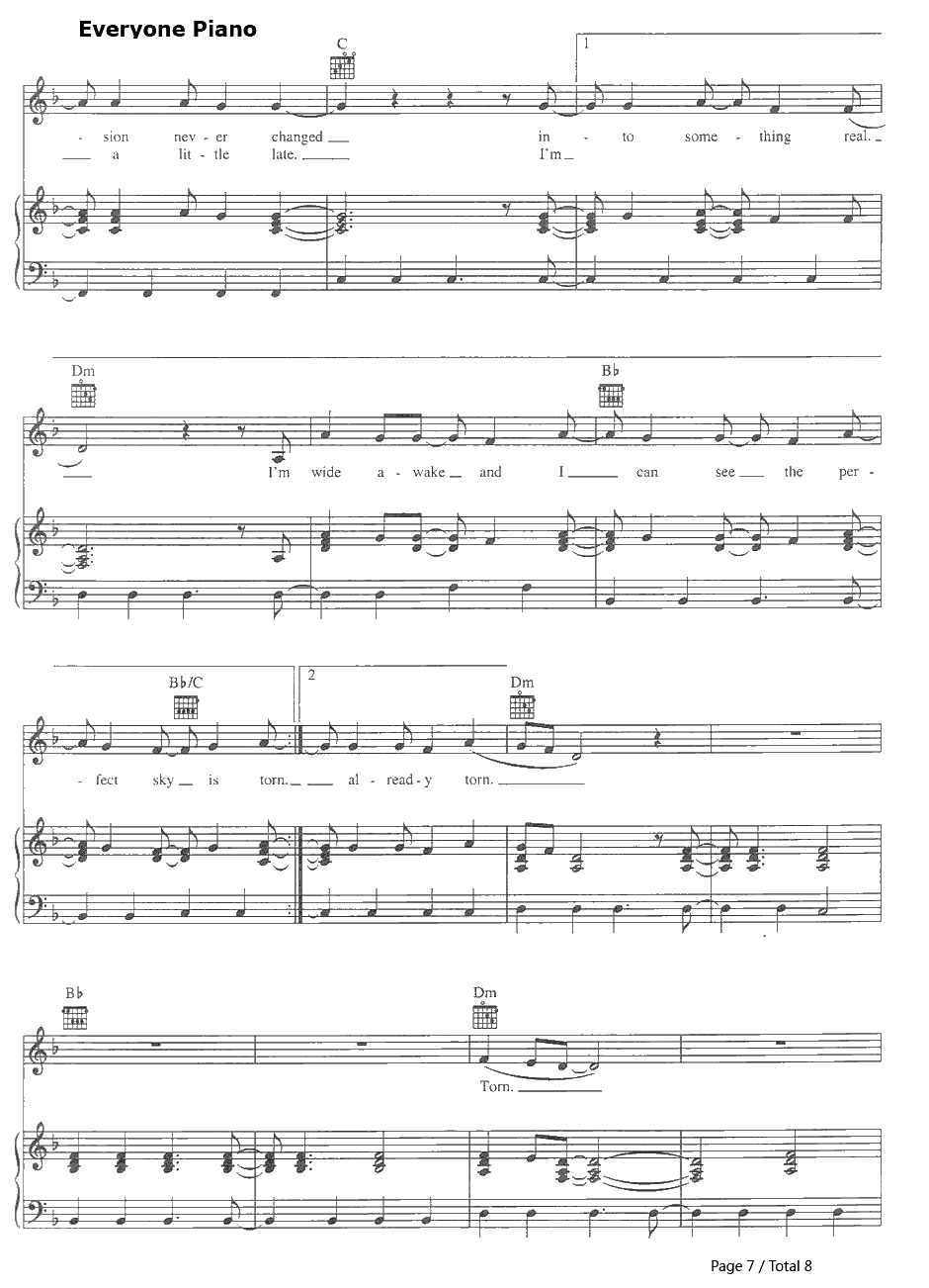 Torn钢琴谱-NatalieImbruglia7