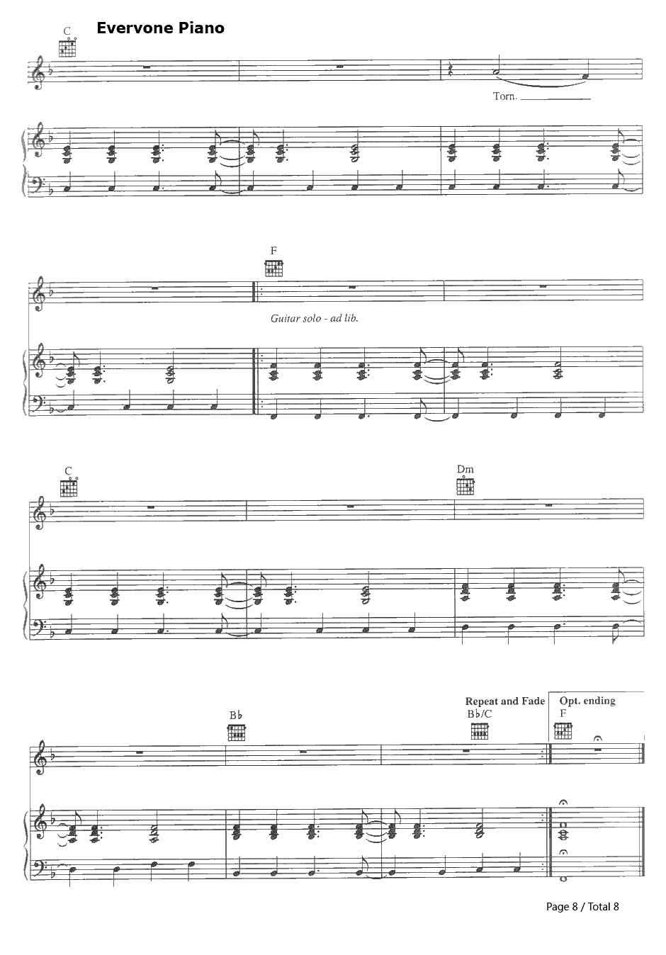 Torn钢琴谱-NatalieImbruglia8