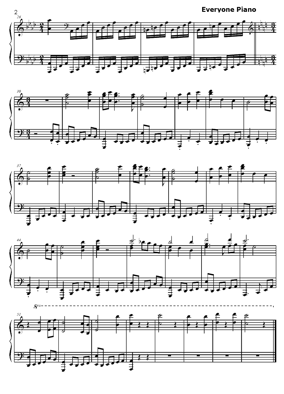 StillDoll钢琴谱-分岛花音-吸血鬼骑士第一季ED2