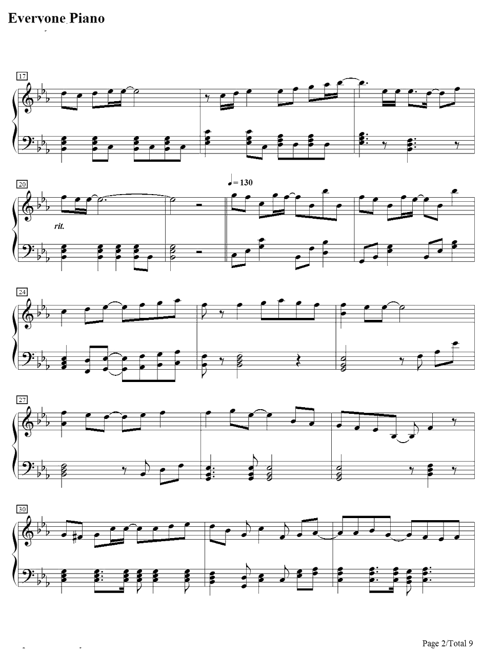 Crystal Time钢琴谱-一之濑时也(宫野真守)-歌之王子殿下角色歌2