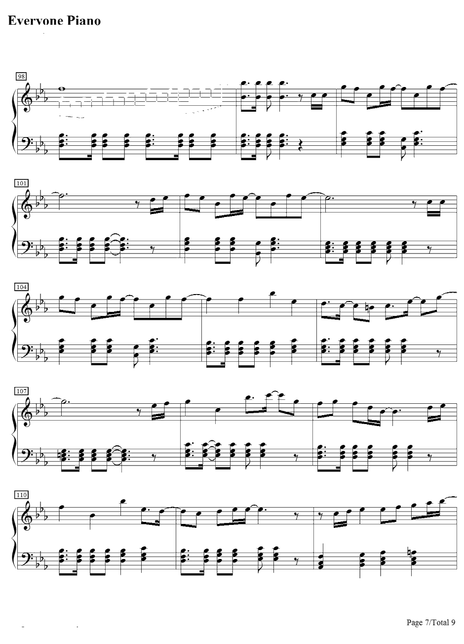 Crystal Time钢琴谱-一之濑时也(宫野真守)-歌之王子殿下角色歌7