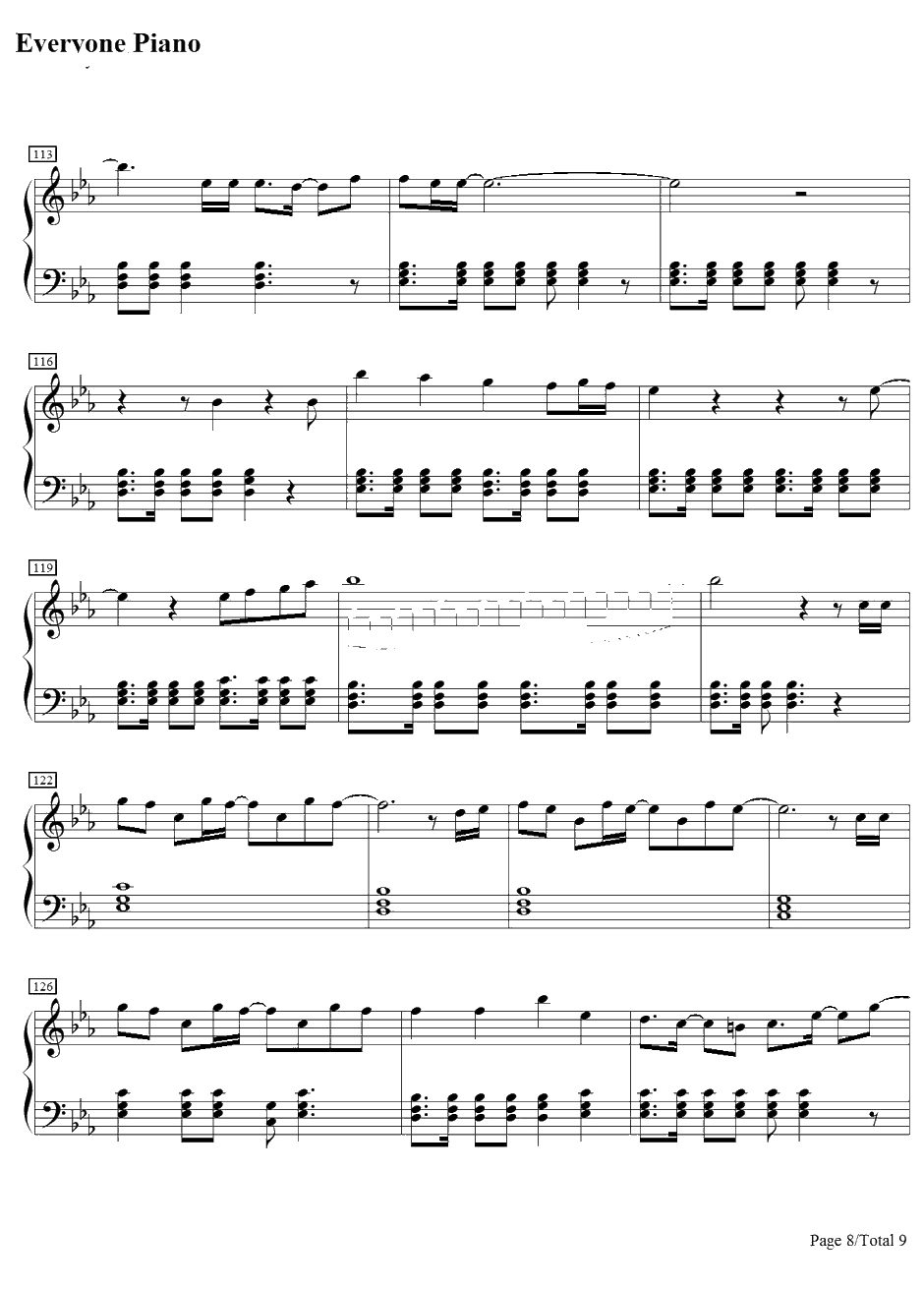 Crystal Time钢琴谱-一之濑时也(宫野真守)-歌之王子殿下角色歌8