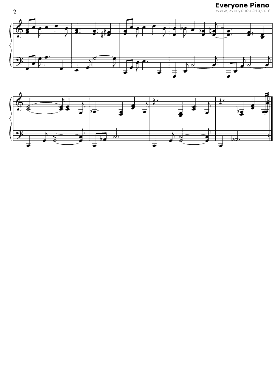 Destiny Islands钢琴谱-下村阳子-王国之心记忆之链OST2