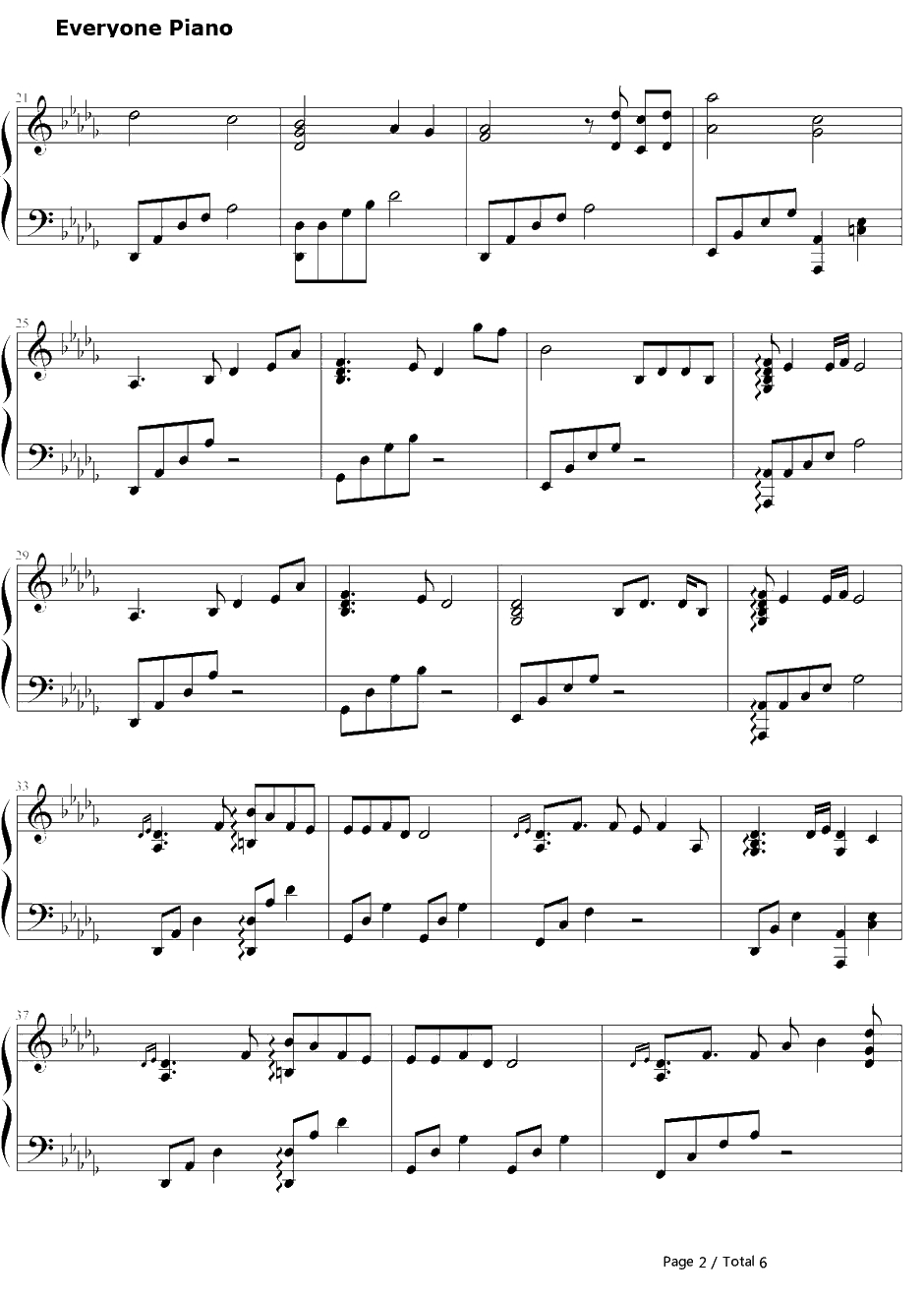 风といっしょに钢琴谱-小林幸子-神奇宝贝超梦的逆袭ED2