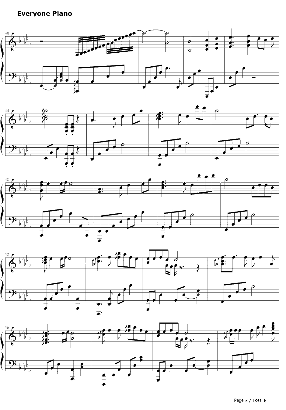 风といっしょに钢琴谱-小林幸子-神奇宝贝超梦的逆袭ED3