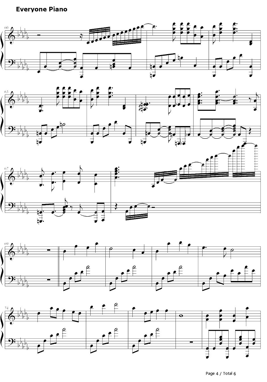 风といっしょに钢琴谱-小林幸子-神奇宝贝超梦的逆袭ED4