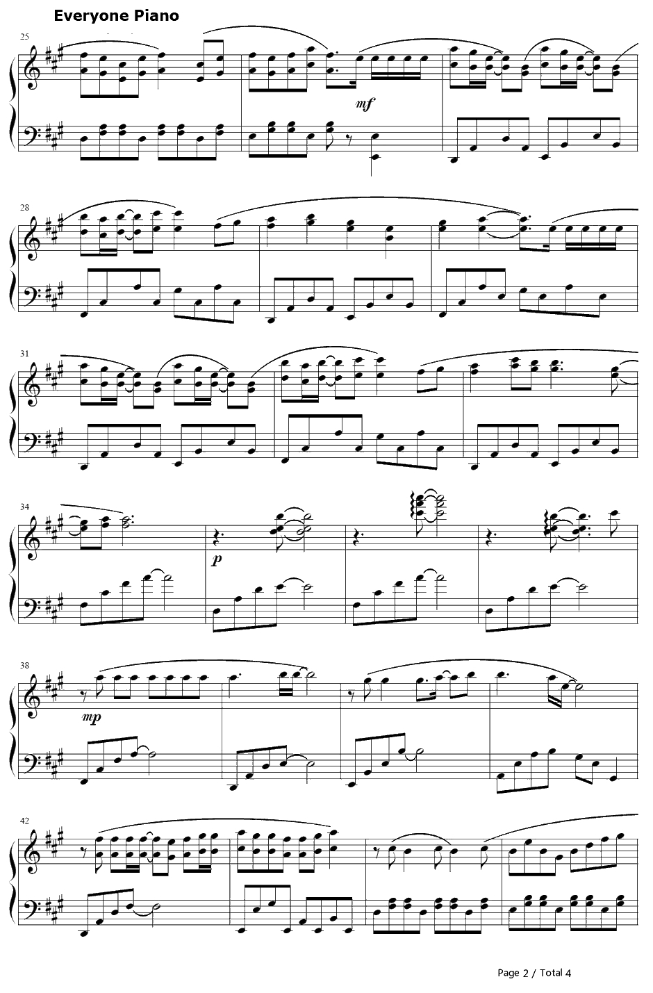 运命の人钢琴谱-藤田麻衣子-苍黑之楔绯色的碎片3OP2