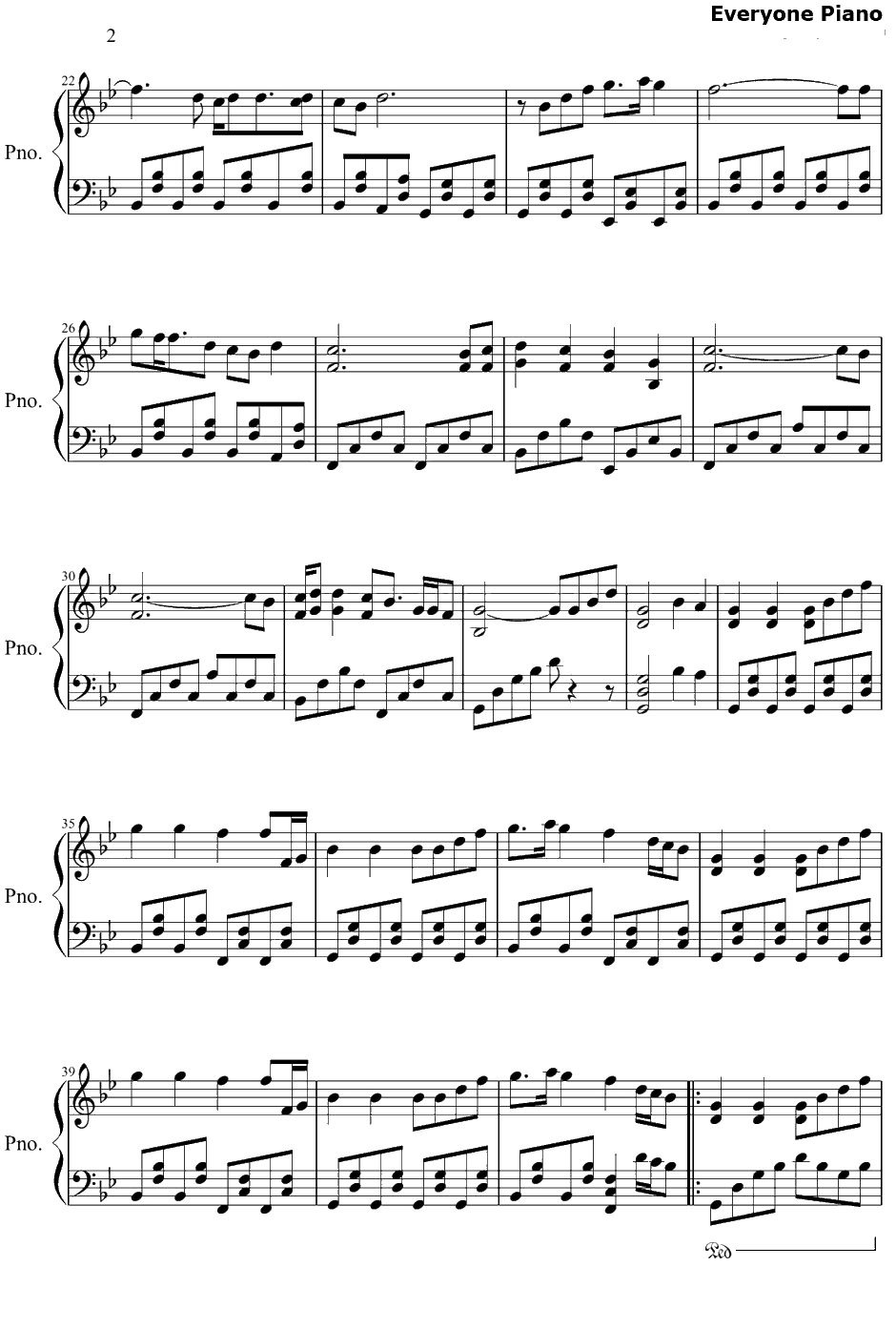 Hey Brother钢琴谱-Avicii2