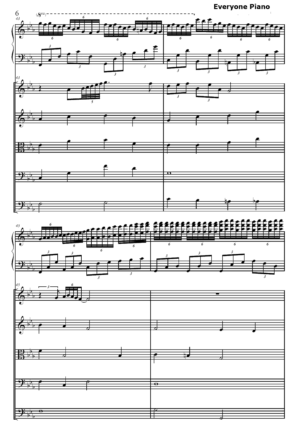 マリンスノー钢琴谱-斉藤恒芳-苍穹之战神-RightofLeftOST6