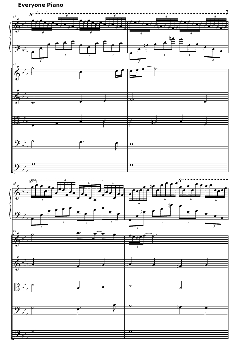 マリンスノー钢琴谱-斉藤恒芳-苍穹之战神-RightofLeftOST7