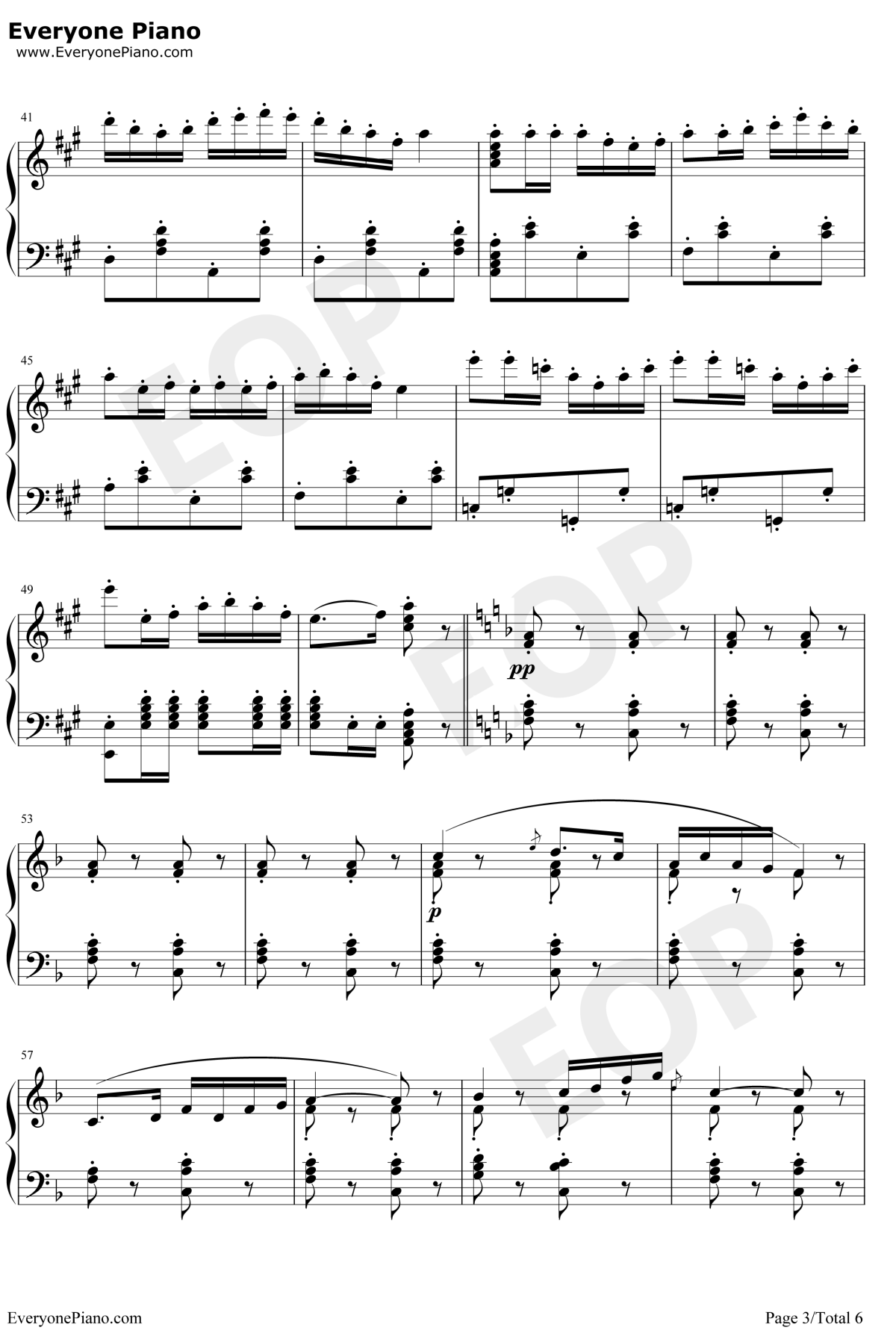 卡门序曲钢琴谱-比才-朝鲜风格3