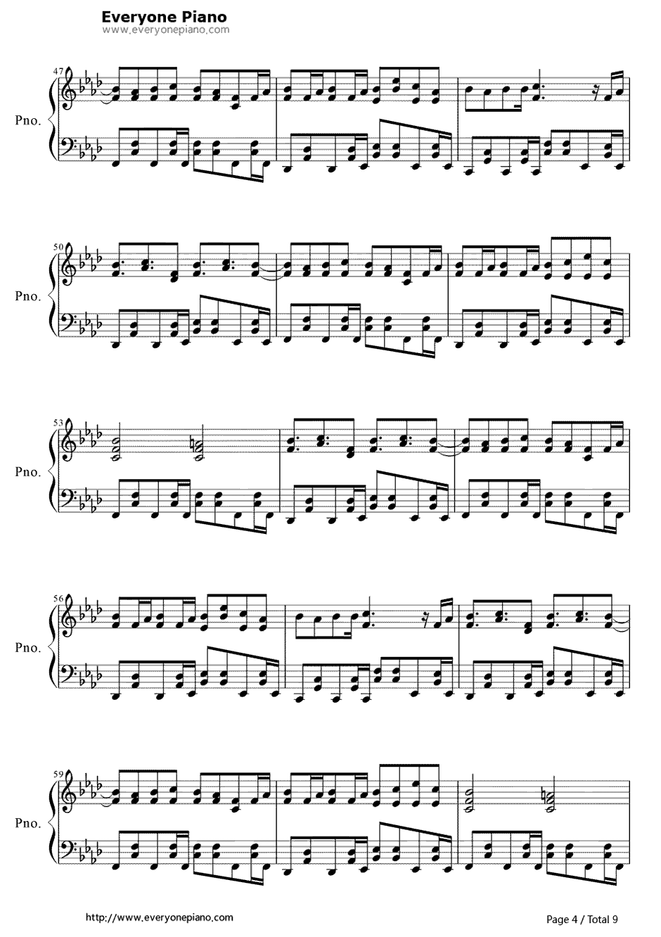 セツナトリップ钢琴谱-LastNote. -GUMI4