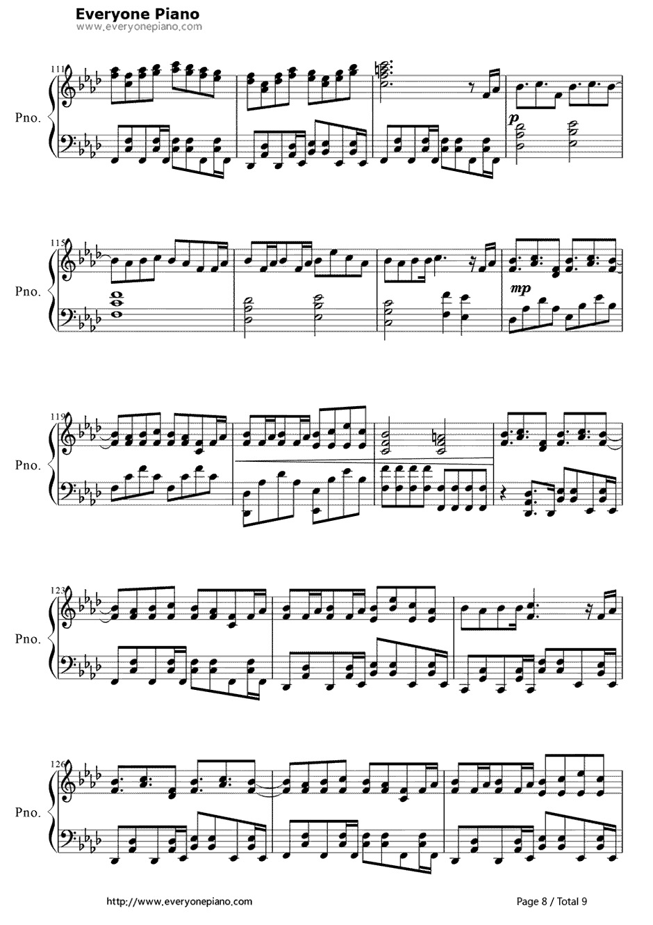 セツナトリップ钢琴谱-LastNote. -GUMI8