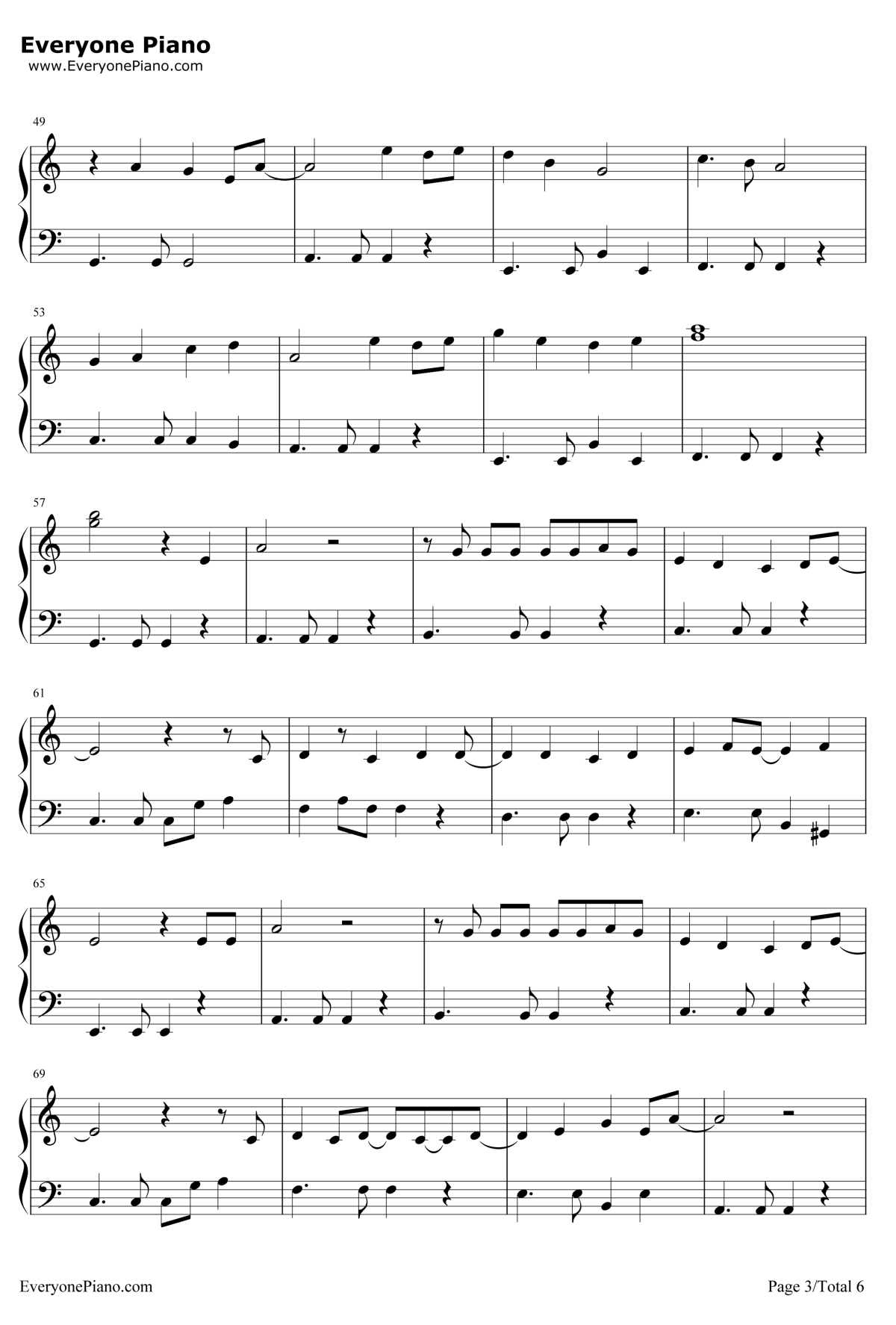 ひなげし钢琴谱-中岛美智代-乱马1/2热斗篇ED5 3