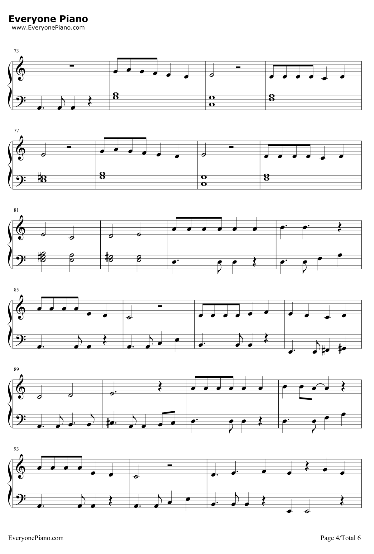 ひなげし钢琴谱-中岛美智代-乱马1/2热斗篇ED5 4