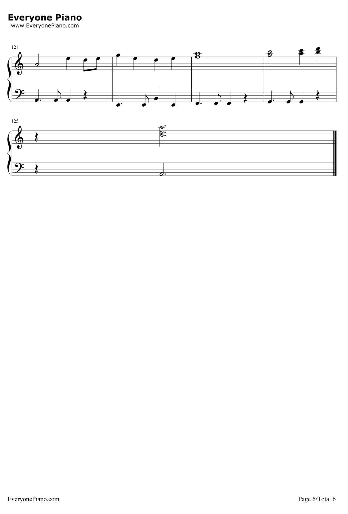 ひなげし钢琴谱-中岛美智代-乱马1/2热斗篇ED5 6