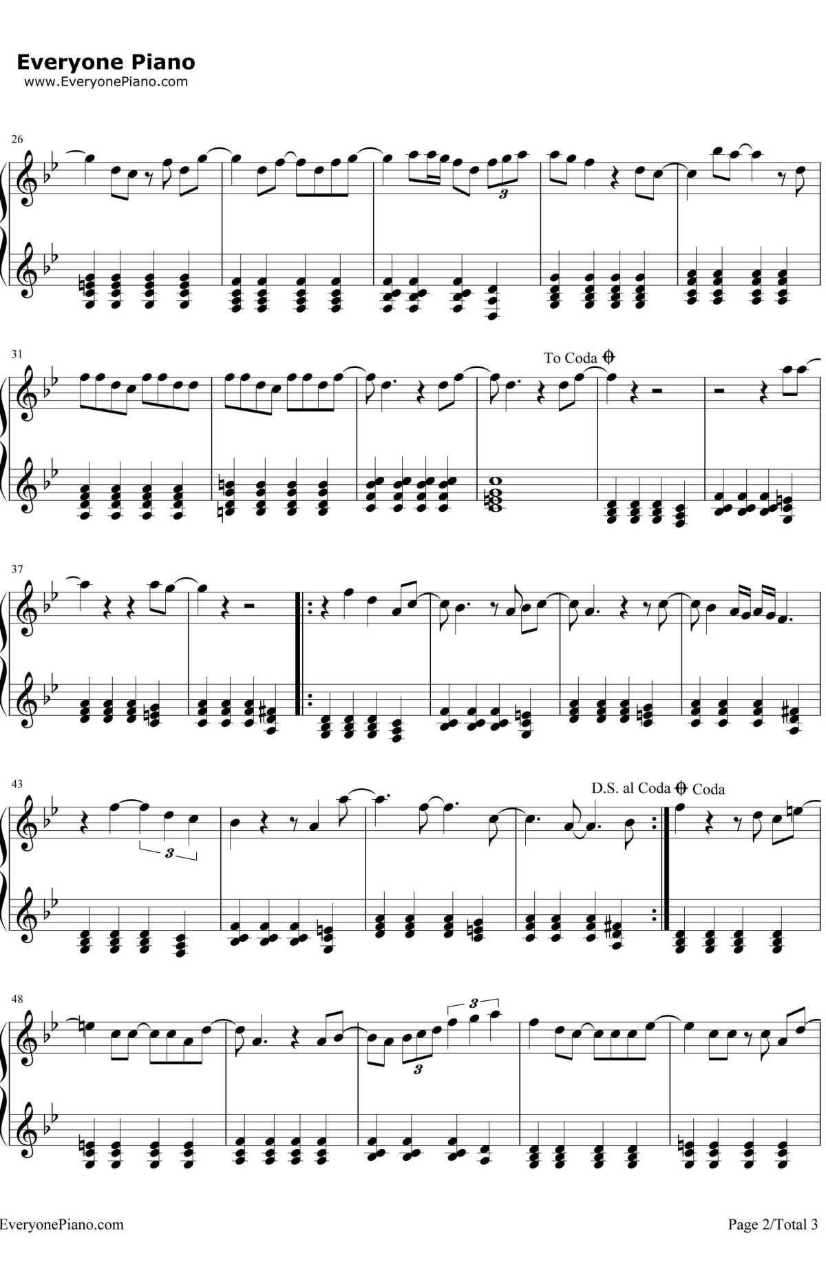 Love Song钢琴谱-SaraBareilles2