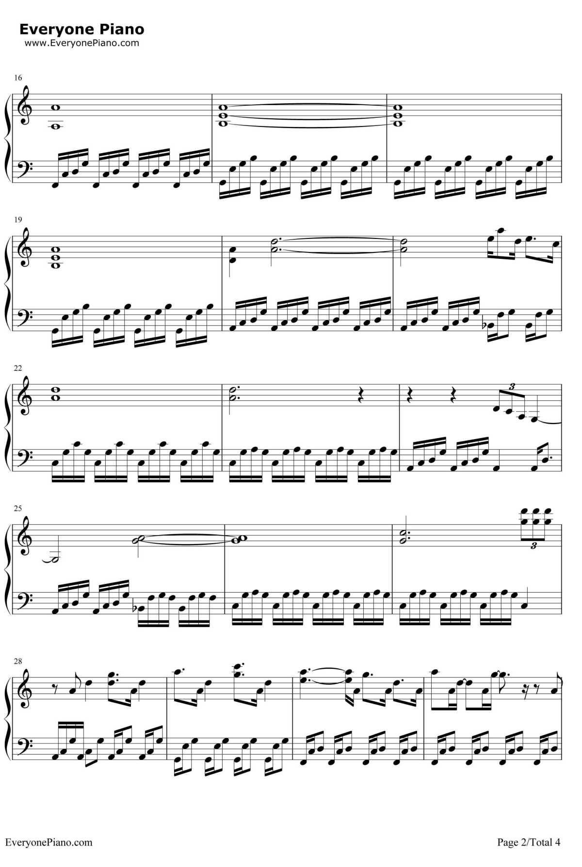 御神体へ再び钢琴谱-RADWIMPS-《你的名字》插曲2