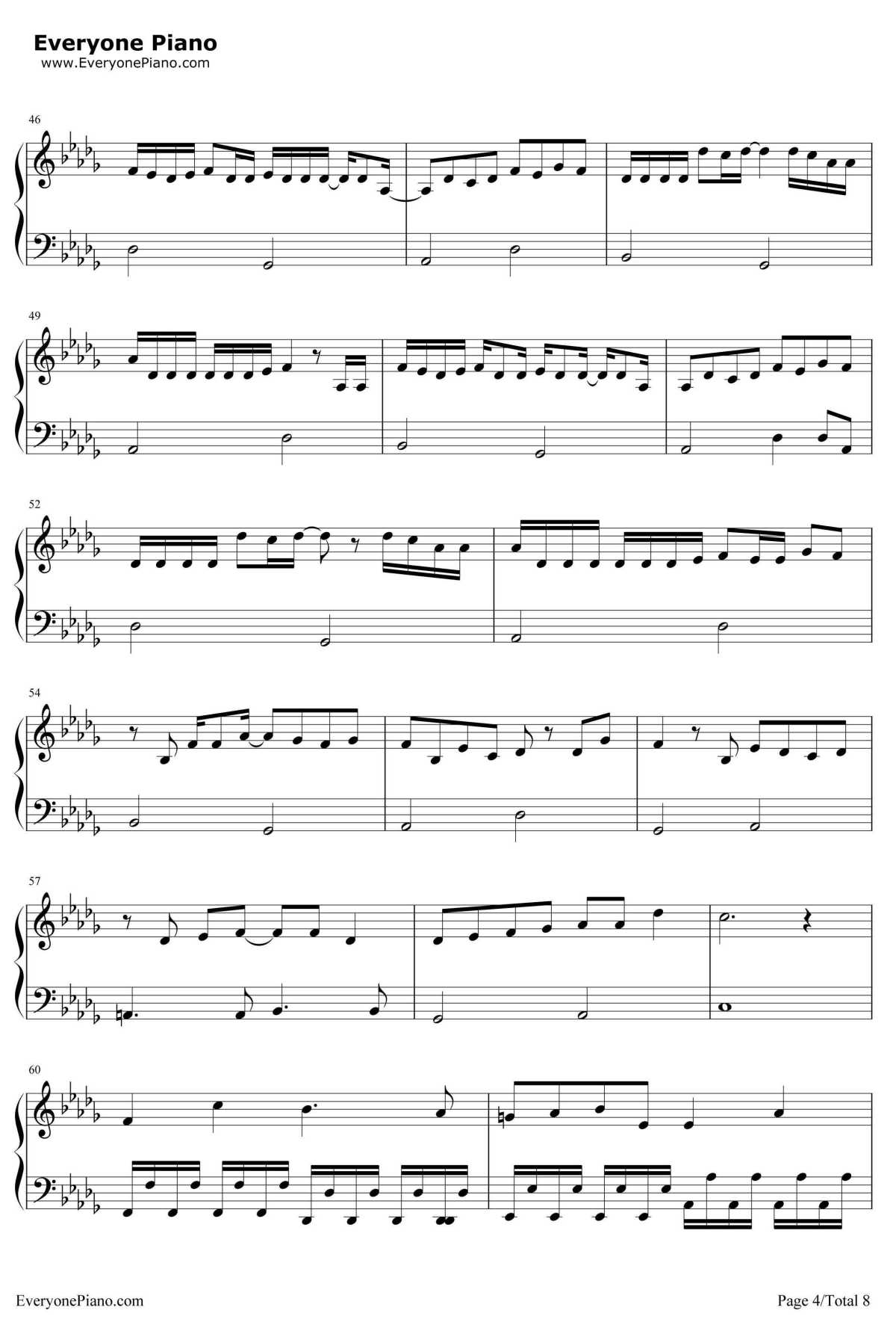 平行線钢琴谱-酸欠少女-TV动画《人渣的本愿》片尾曲4