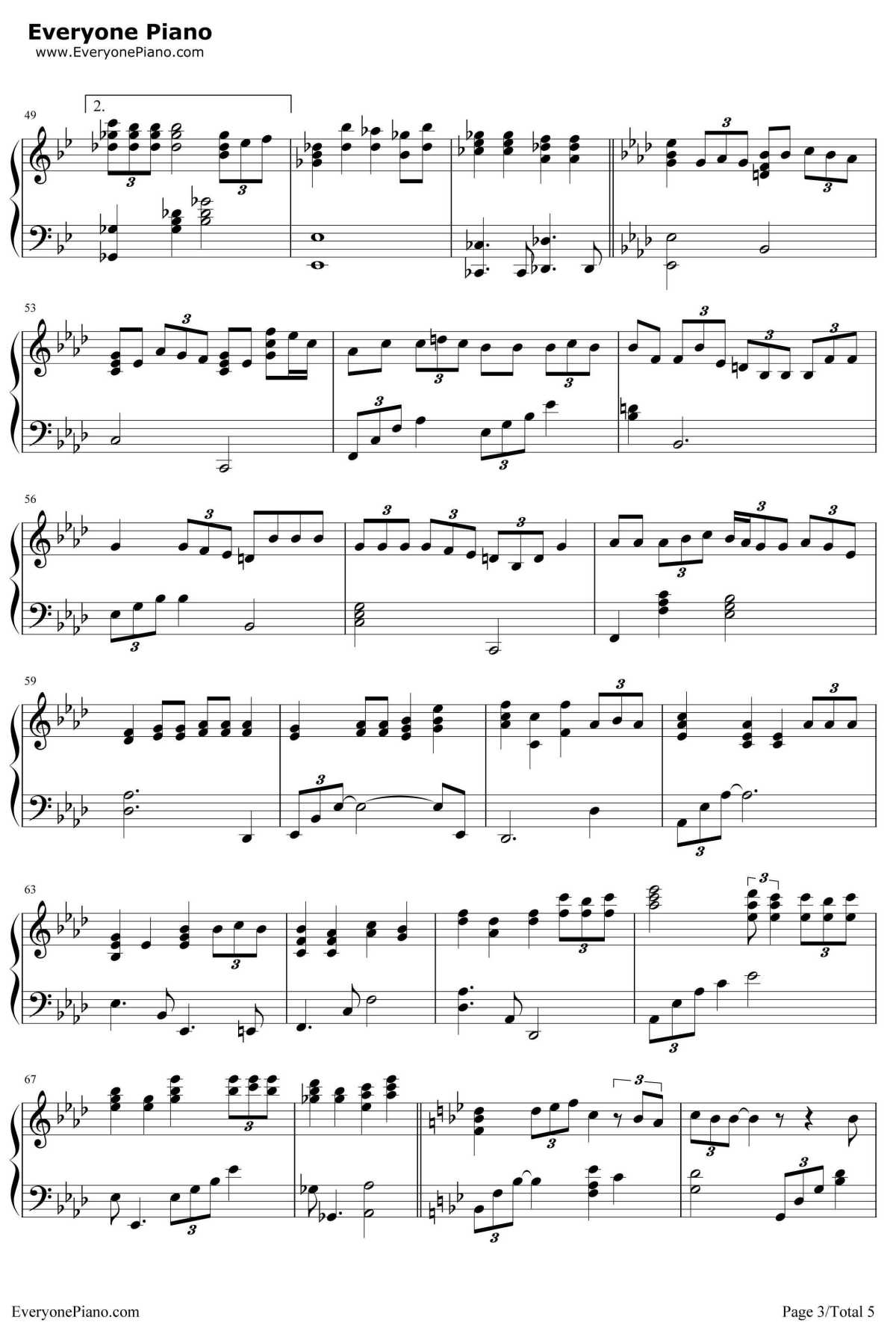 Forever Love钢琴谱-X-JapanYoshiki-剧场版《X战记》主题曲3