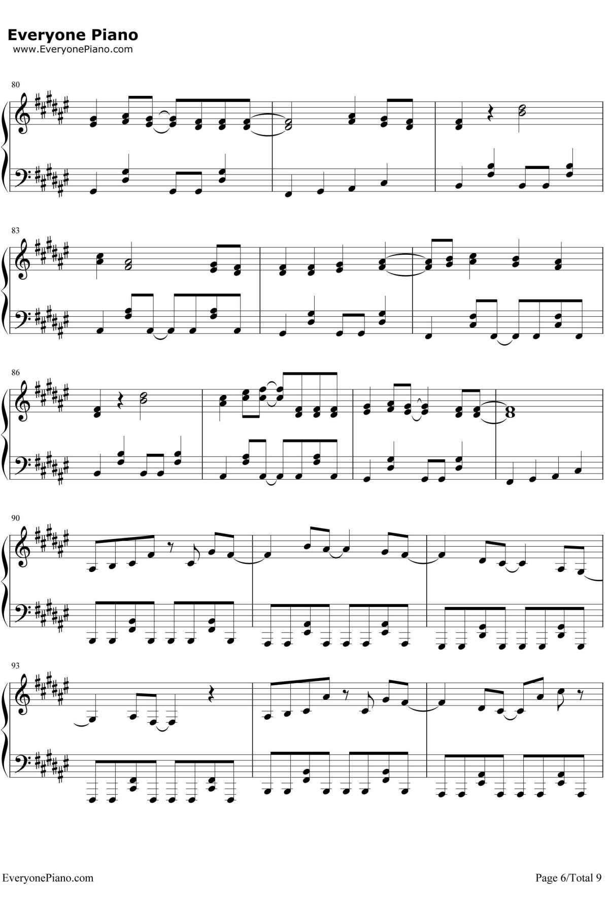 Calc.钢琴谱-初音ミク6