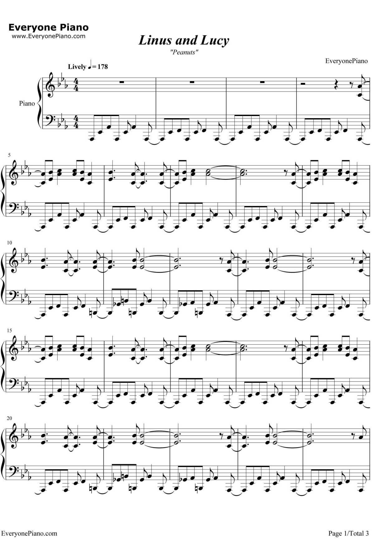 Linus and Lucy钢琴谱-VinceGuaraldi1