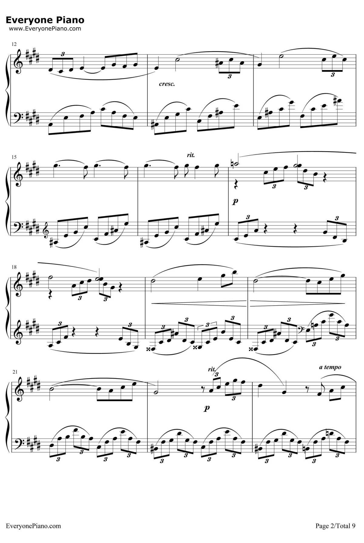 ArabesqueNo.1钢琴谱-ClaudeDebussy 2