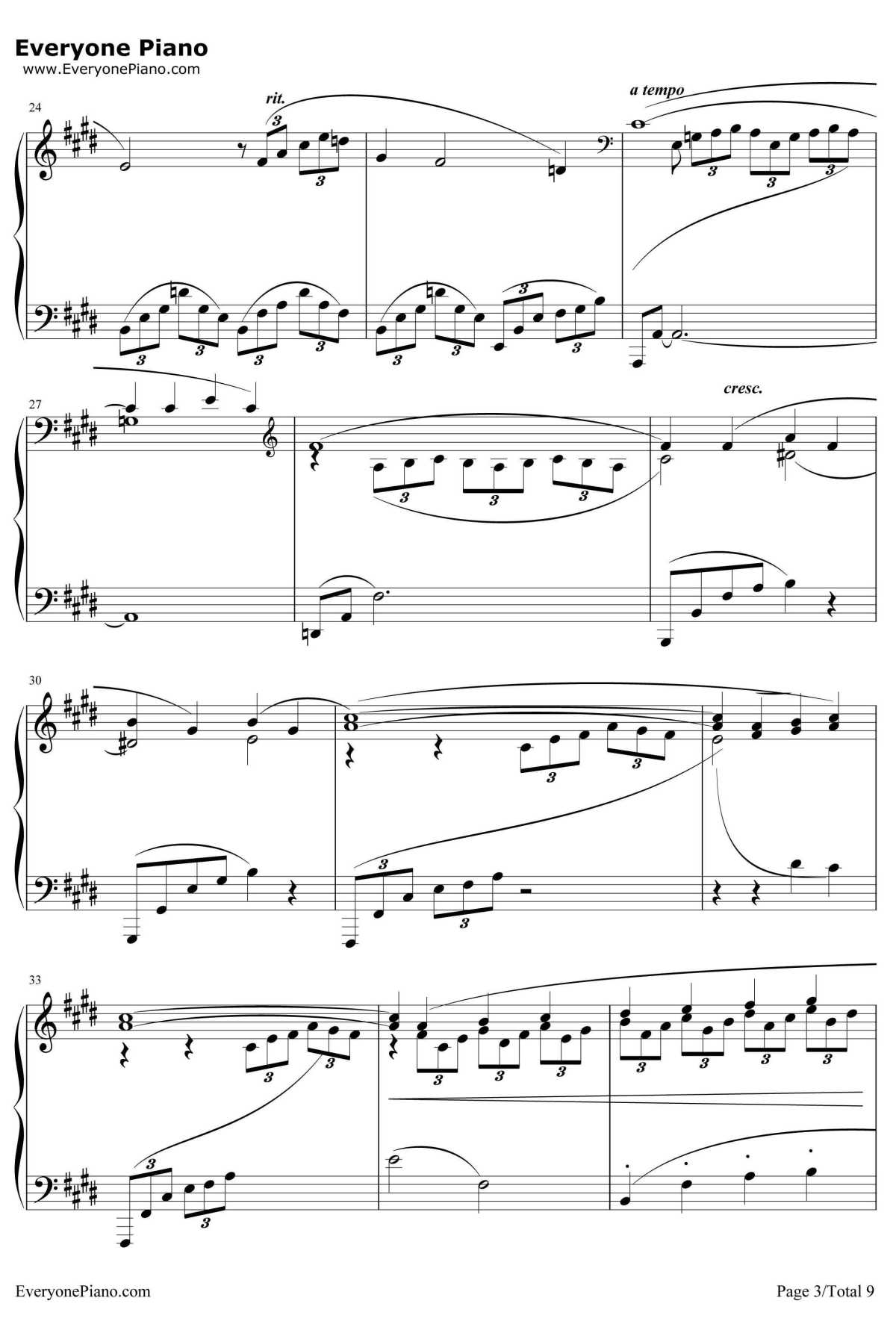 ArabesqueNo.1钢琴谱-ClaudeDebussy 3