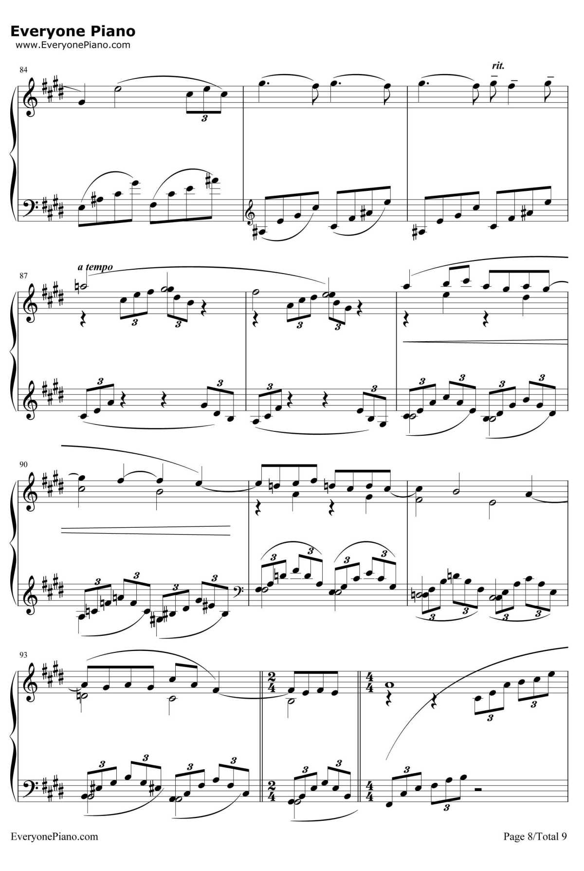 ArabesqueNo.1钢琴谱-ClaudeDebussy 8