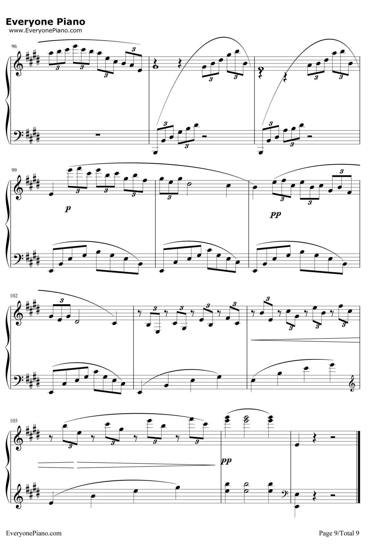 ArabesqueNo.1钢琴谱-ClaudeDebussy 9