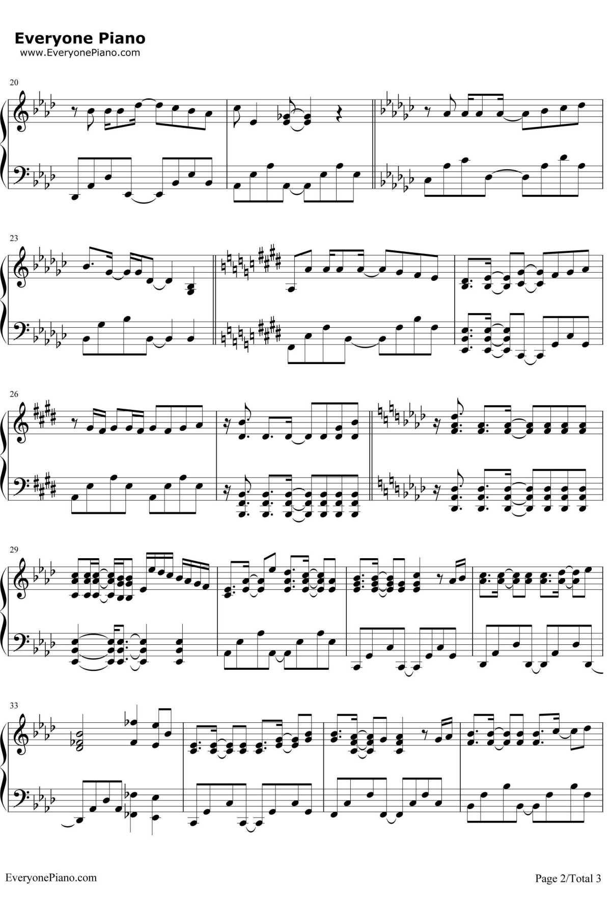 青空のラプソディ钢琴谱-Fhána-《小林家的妹抖龙》OP2