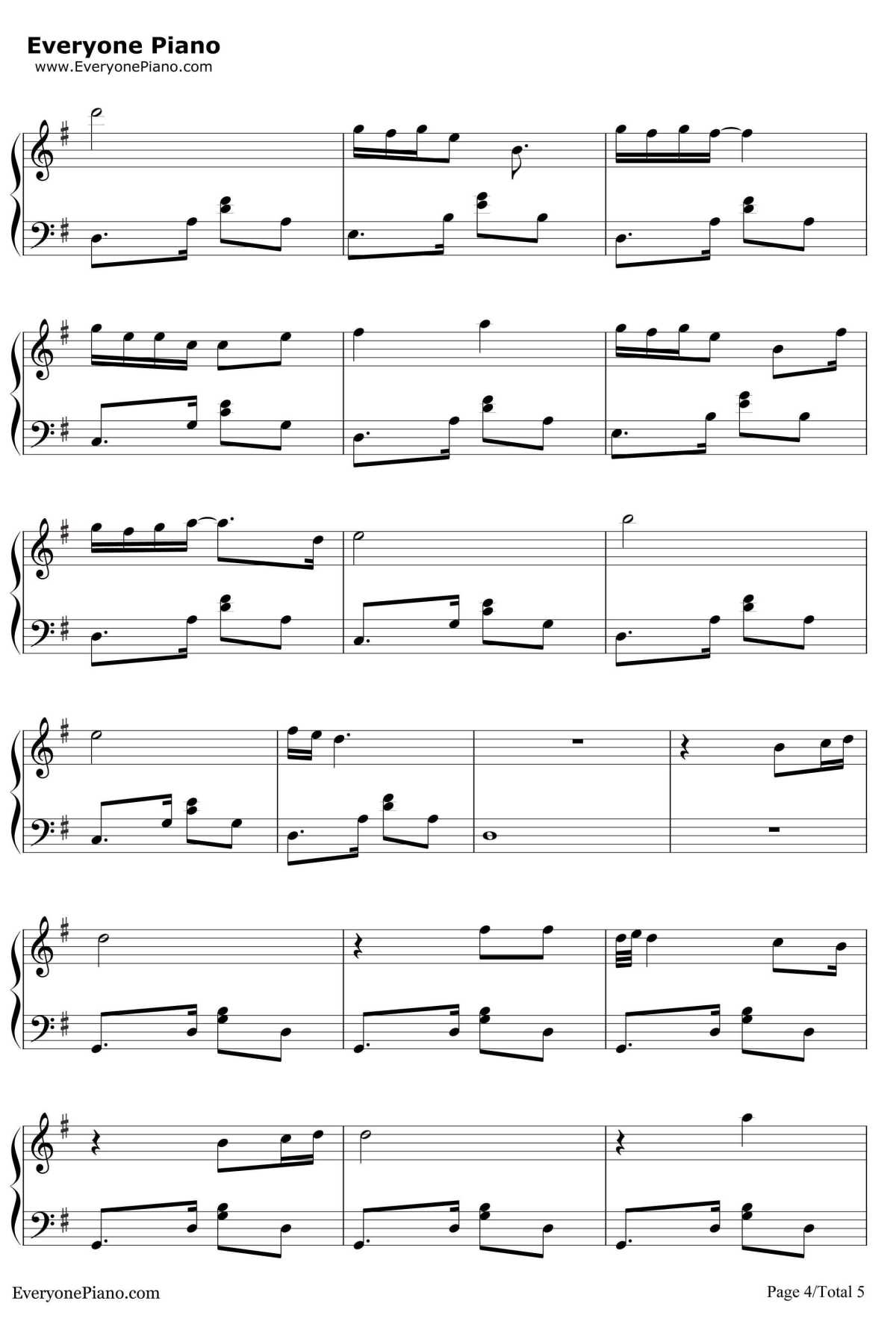 真的钢琴谱-孙燕姿4