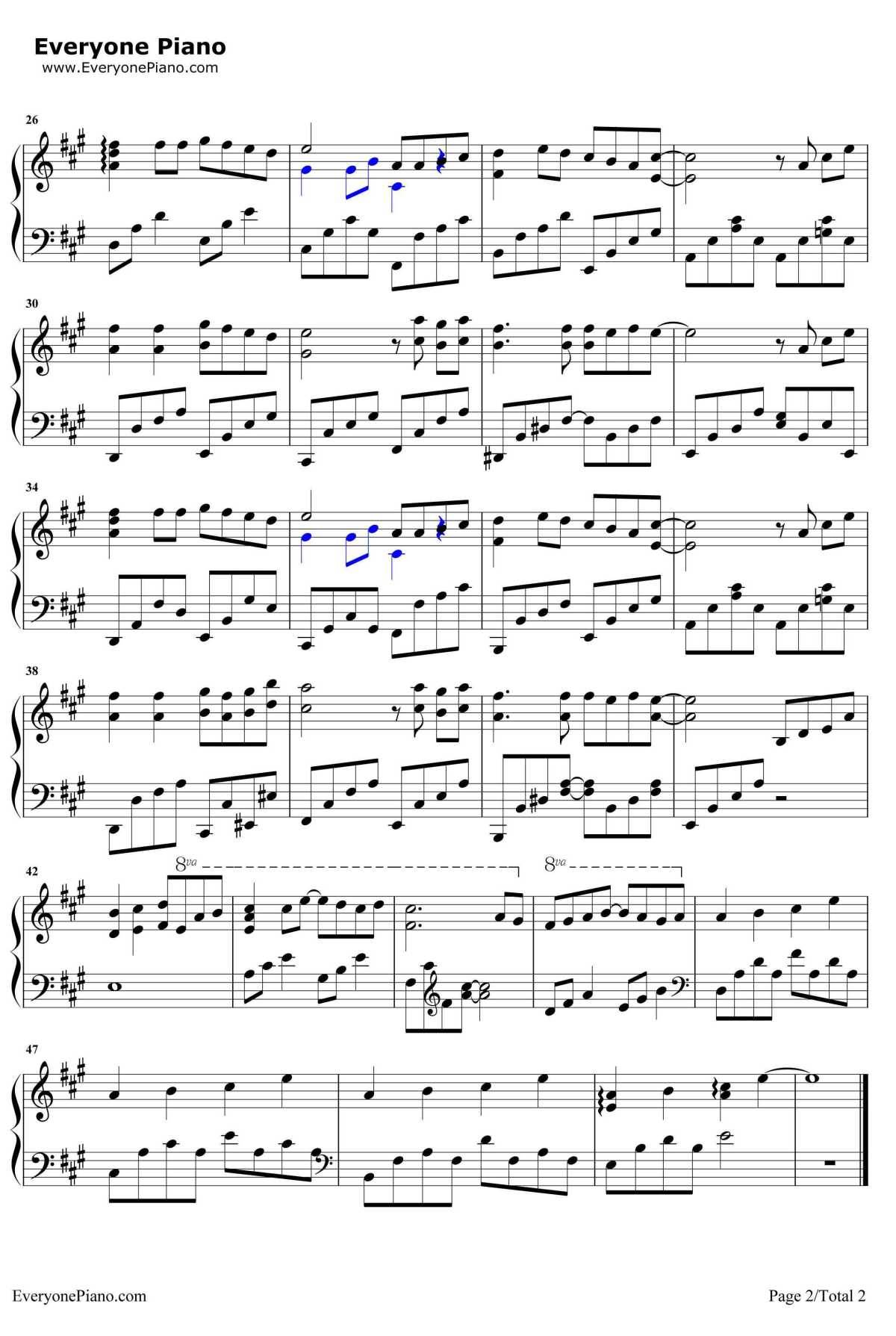 忘了牵手钢琴谱-牛奶咖啡-电视剧《旋风少女》插曲2