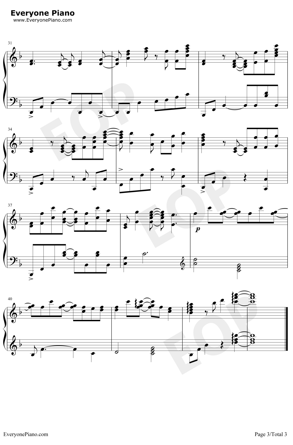 虹の彼方に钢琴谱-ReoNa-刀剑神域AlicizationOST3