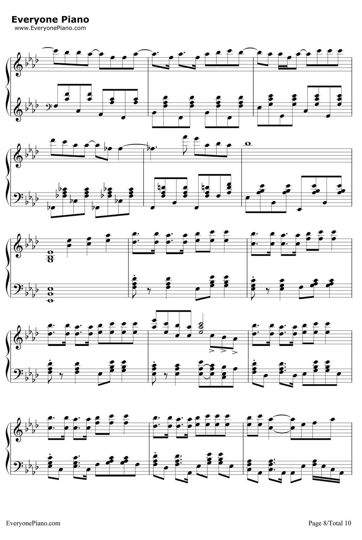 神のまにまに钢琴谱-初音未来镜音双子GUMI-初音未来镜音双子GUMI8