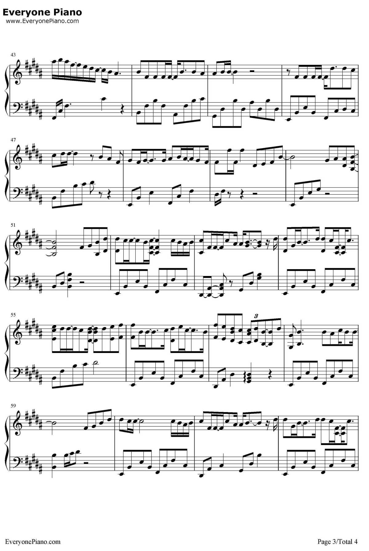 梦钢琴谱-王博文-不可抗力之男仆的秘密插曲3