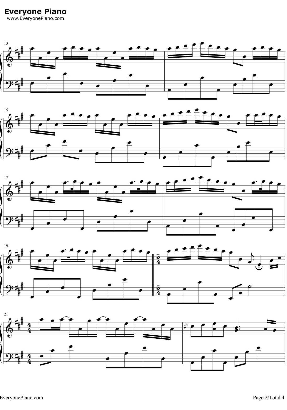 River flows in you钢琴谱-李闰珉-你的心河2