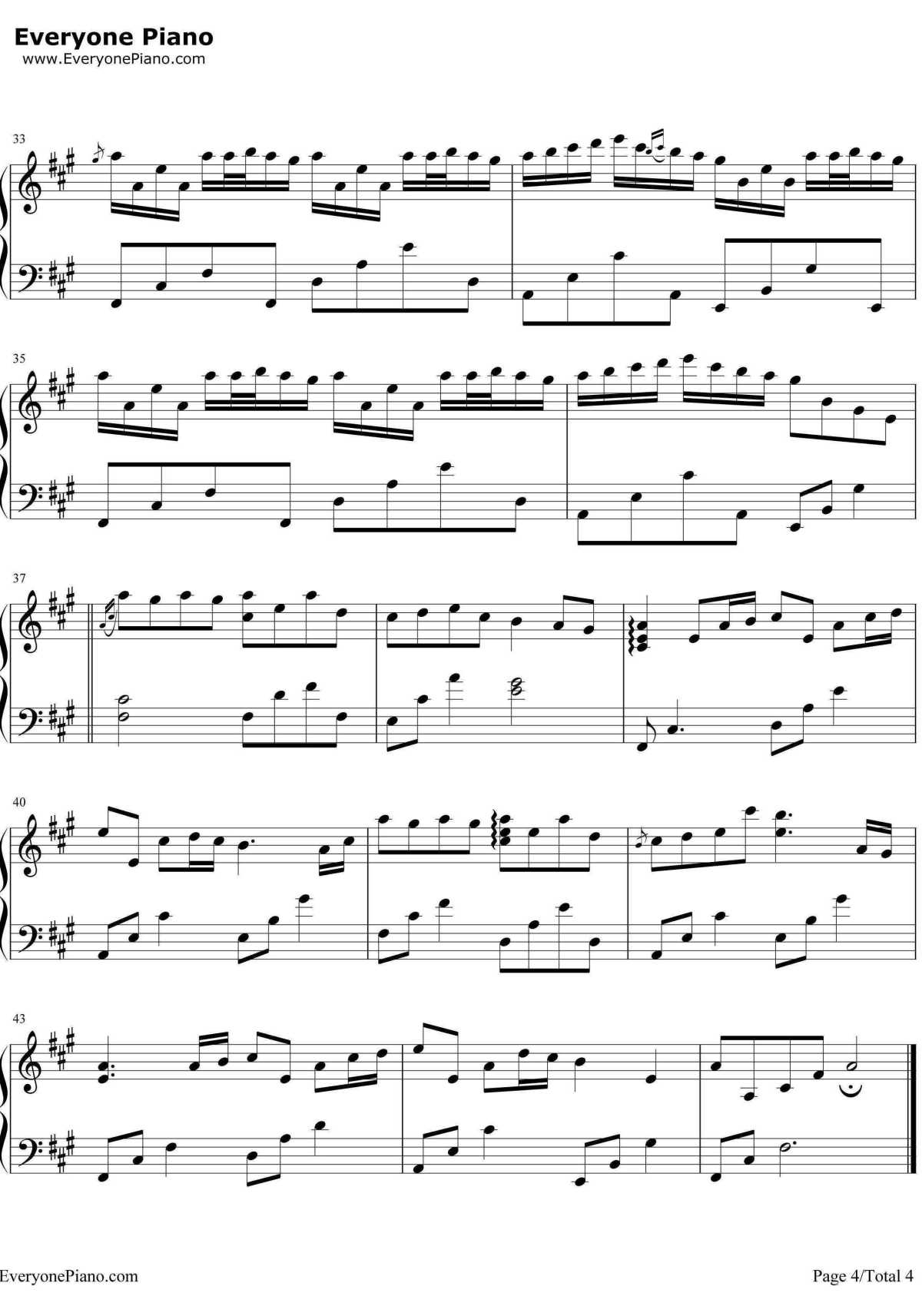 River flows in you钢琴谱-李闰珉-你的心河4