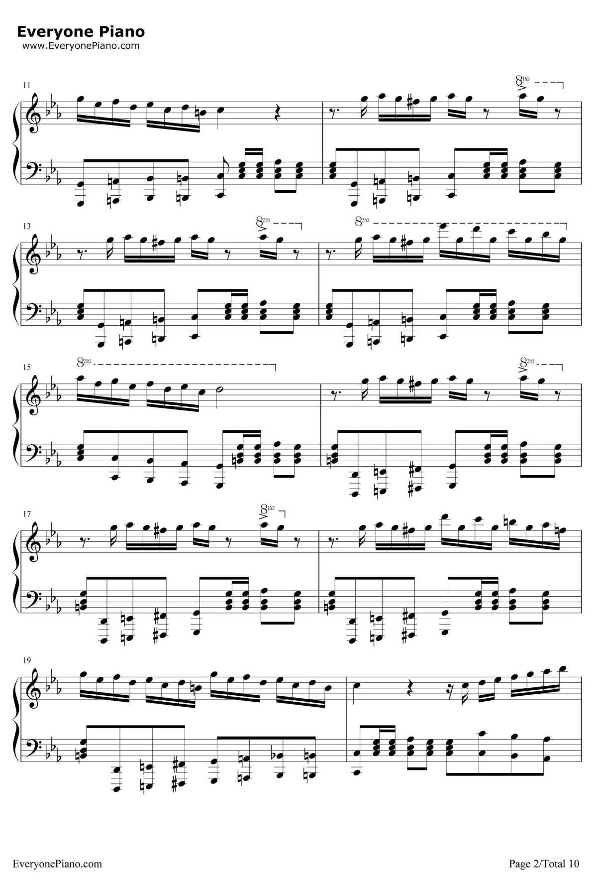 Victory钢琴谱-马克西姆2