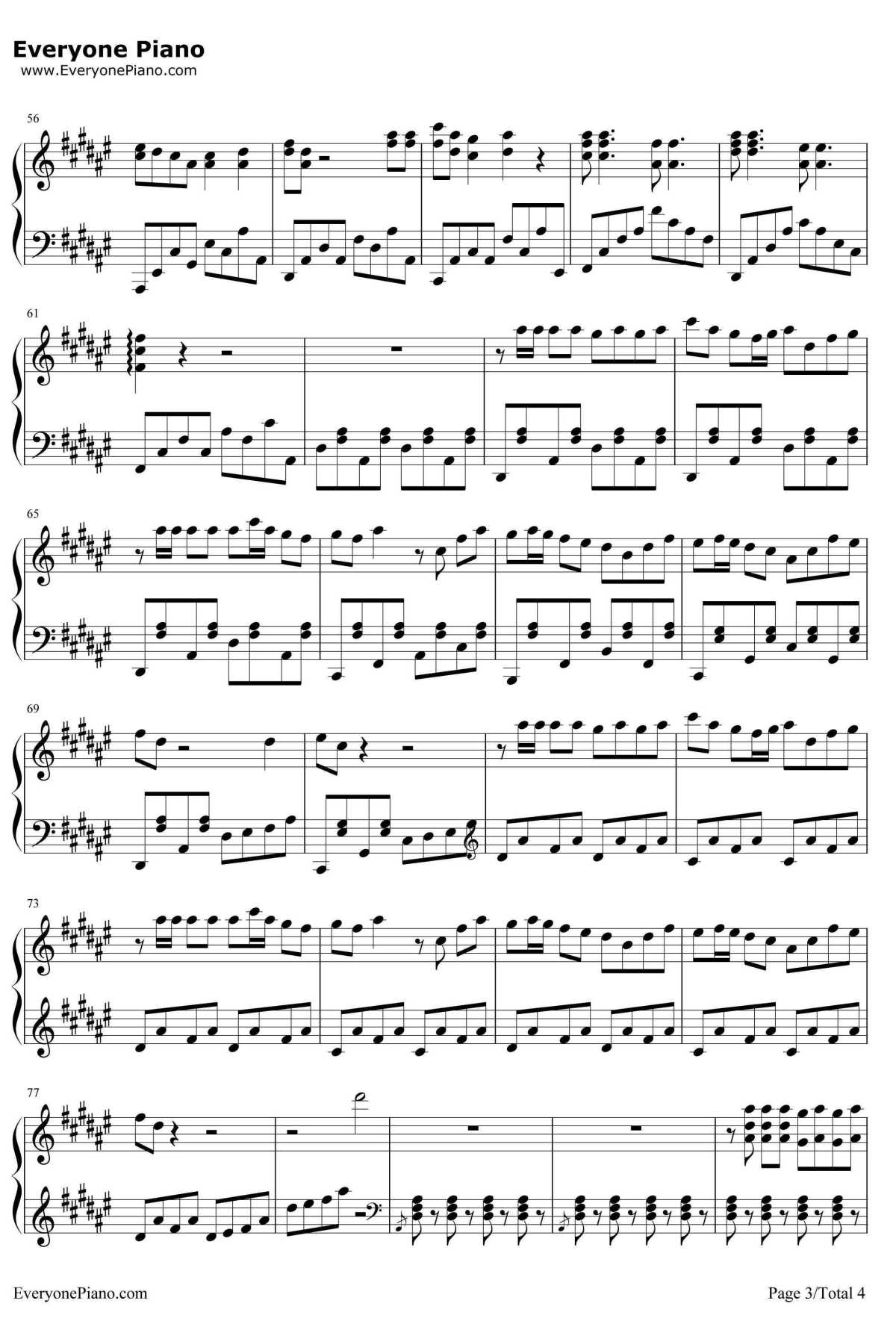 Beat It钢琴谱-迈克尔·杰克逊MichaelJackson3